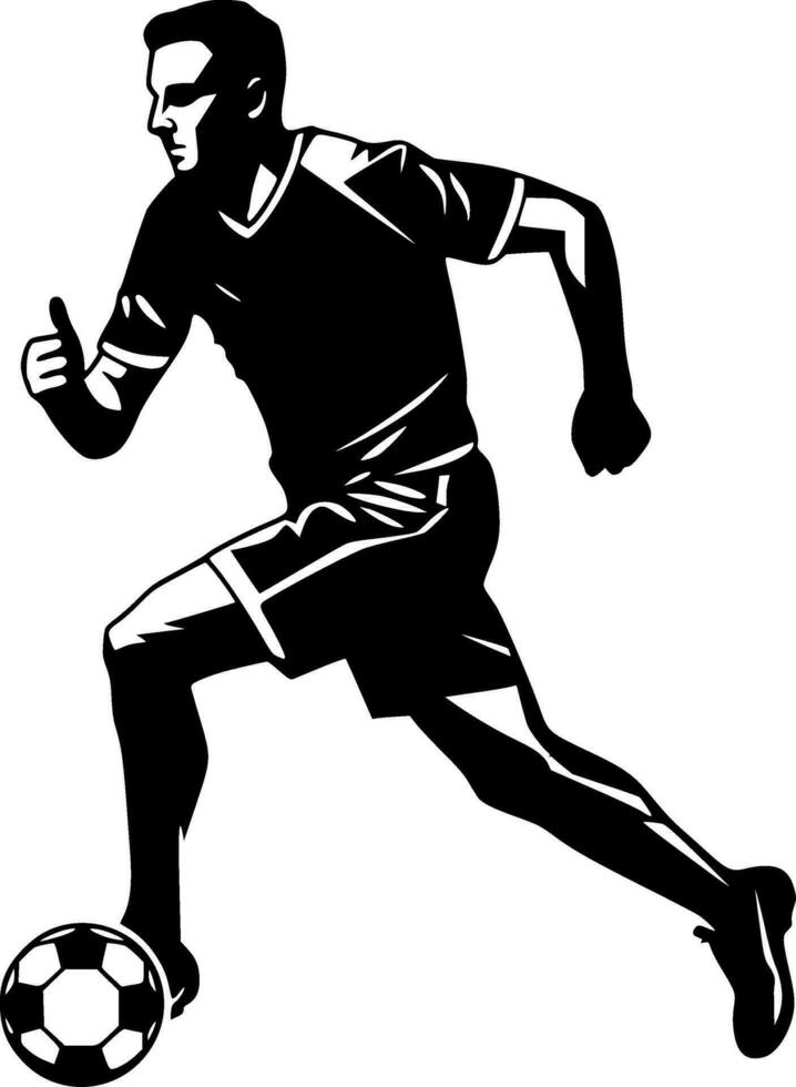 Football, Black and White Vector illustration