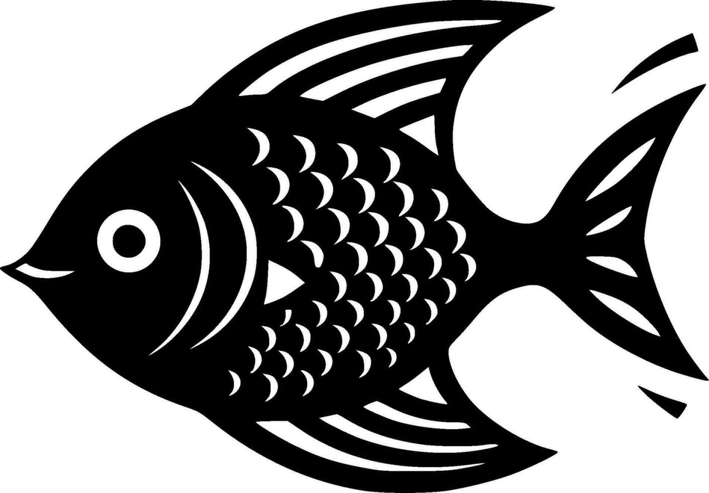 Fish - Minimalist and Flat Logo - Vector illustration