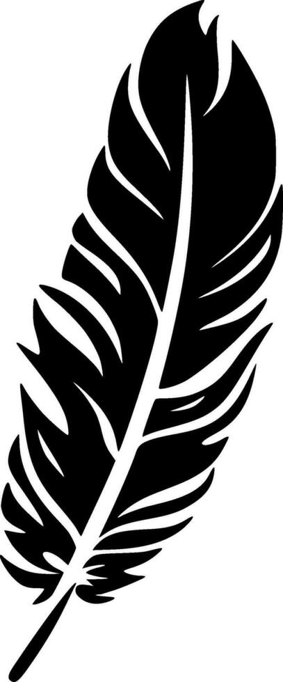 Feather, Minimalist and Simple Silhouette - Vector illustration