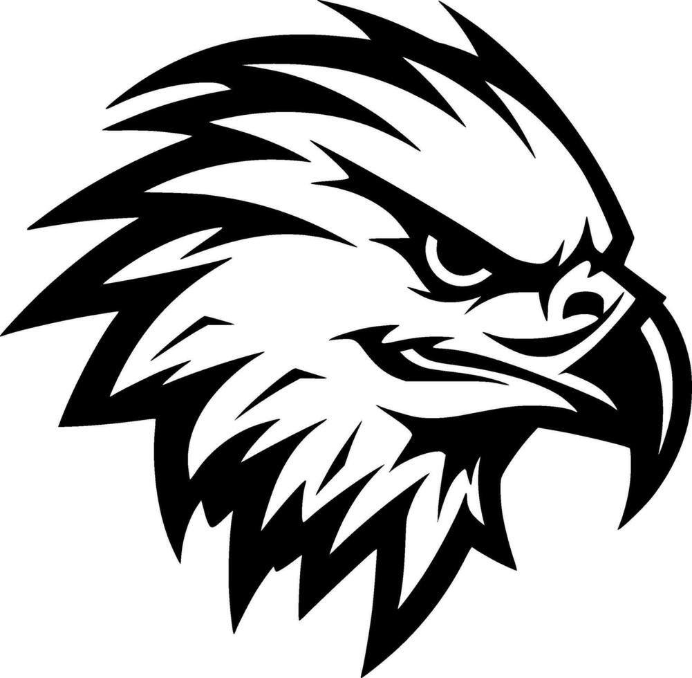 Eagle - Black and White Isolated Icon - Vector illustration