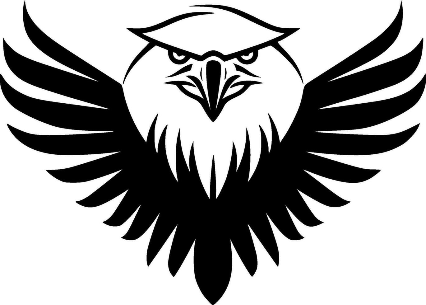 Eagle, Minimalist and Simple Silhouette - Vector illustration
