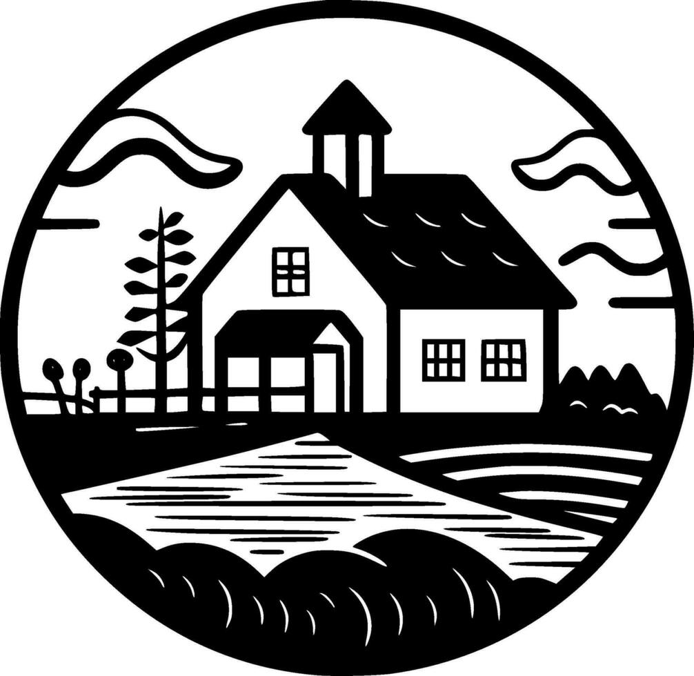Farmhouse - High Quality Vector Logo - Vector illustration ideal for T-shirt graphic