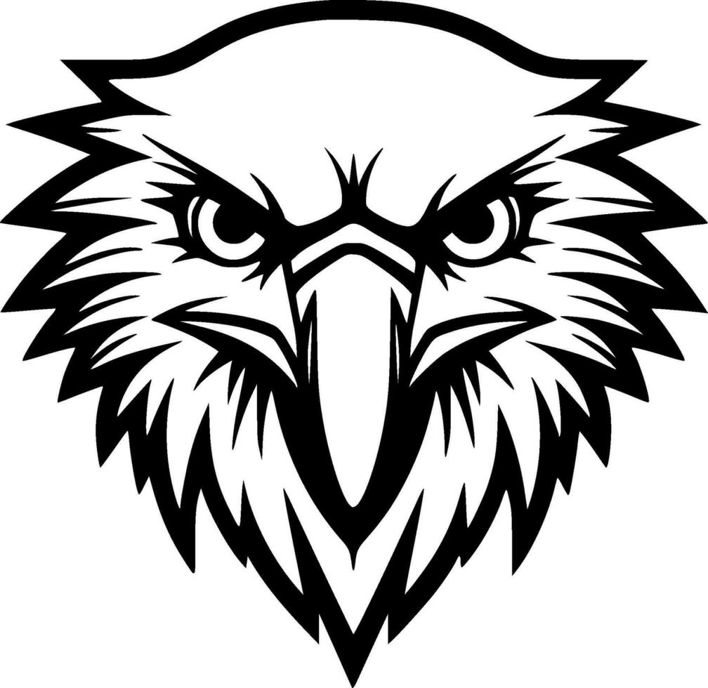 águila - negro y blanco aislado icono - vector ilustración