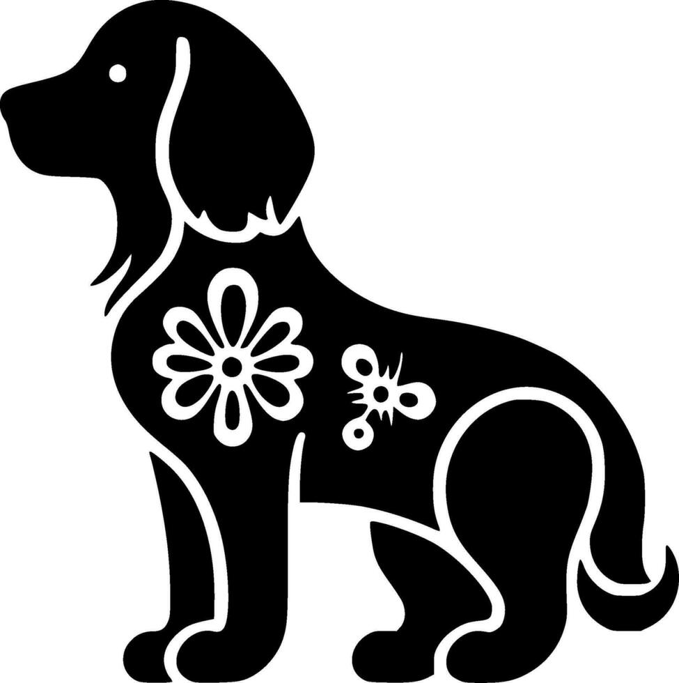Dog - Minimalist and Flat Logo - Vector illustration