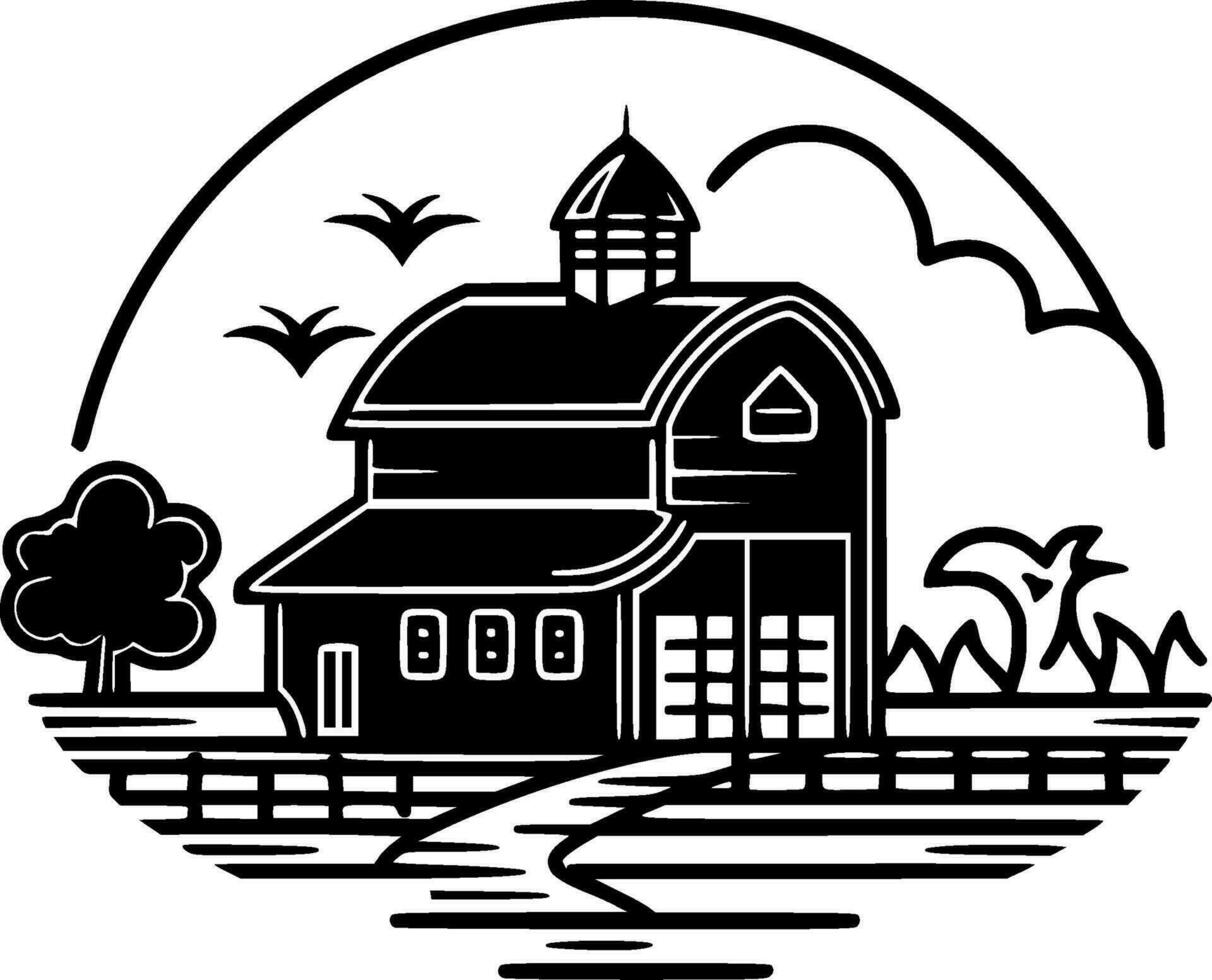 Farm - Minimalist and Flat Logo - Vector illustration