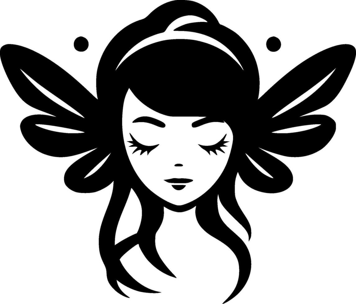 Fairy, Minimalist and Simple Silhouette - Vector illustration
