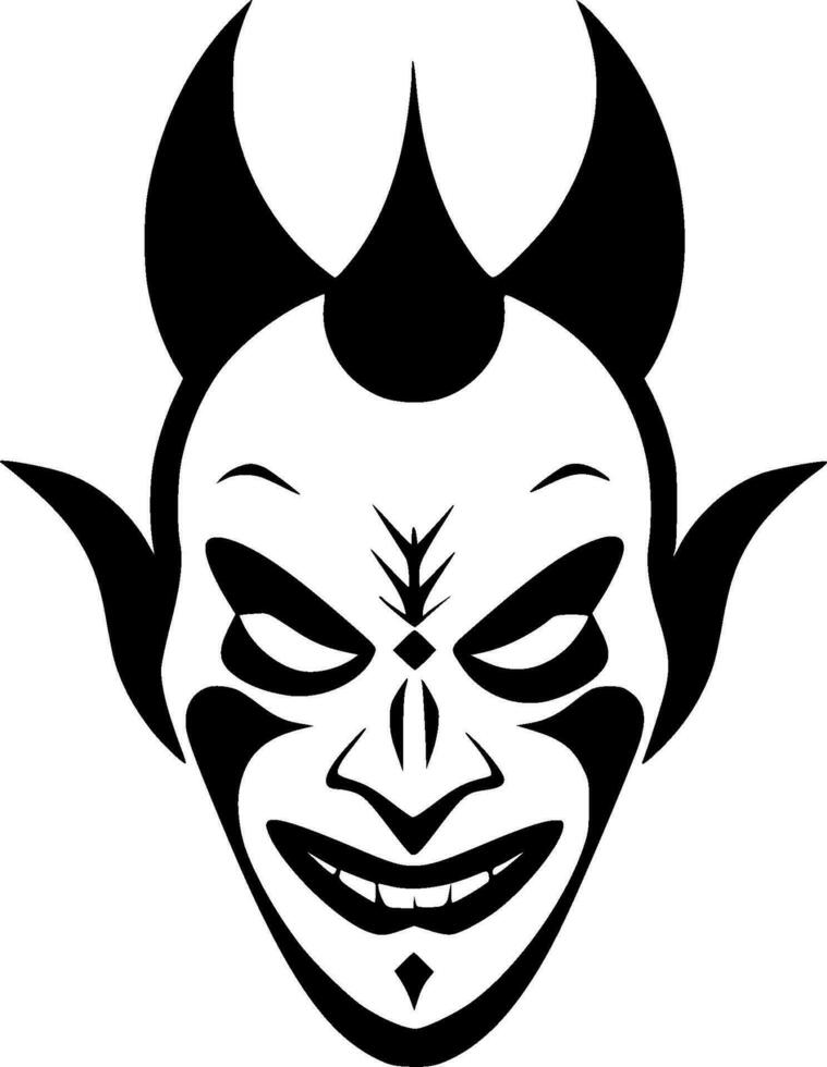 Clown, Minimalist and Simple Silhouette - Vector illustration