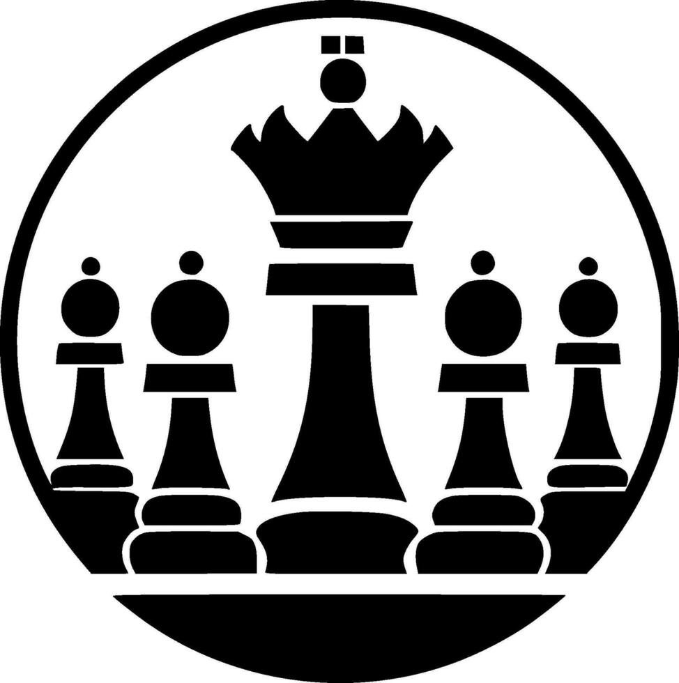 Chess - Minimalist and Flat Logo - Vector illustration