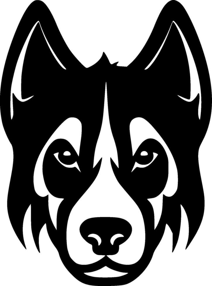 perro, negro y blanco vector ilustración