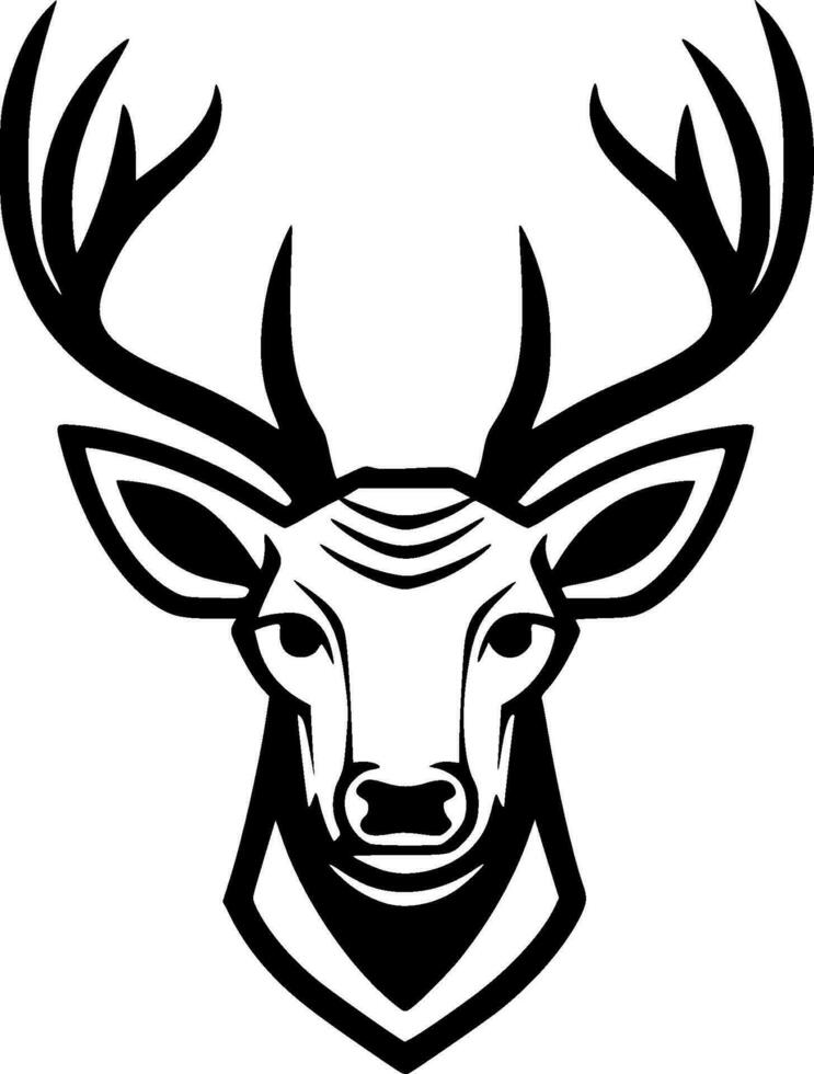 Dear - Black and White Isolated Icon - Vector illustration