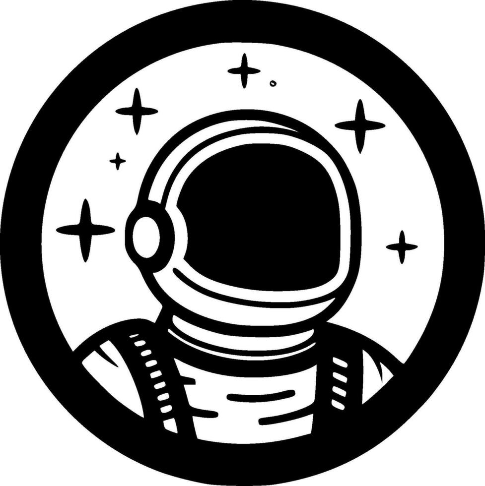 Astronaut - Minimalist and Flat Logo - Vector illustration