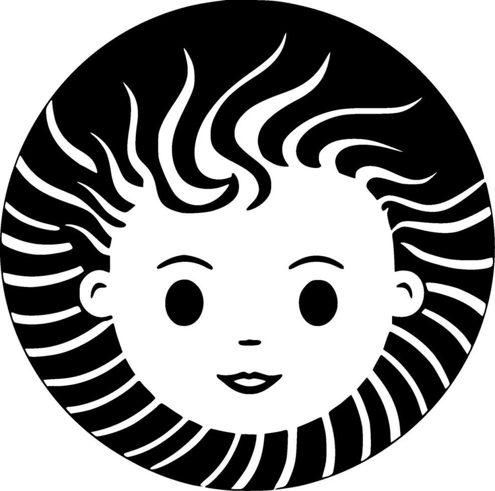 bebé - negro y blanco aislado icono - vector ilustración