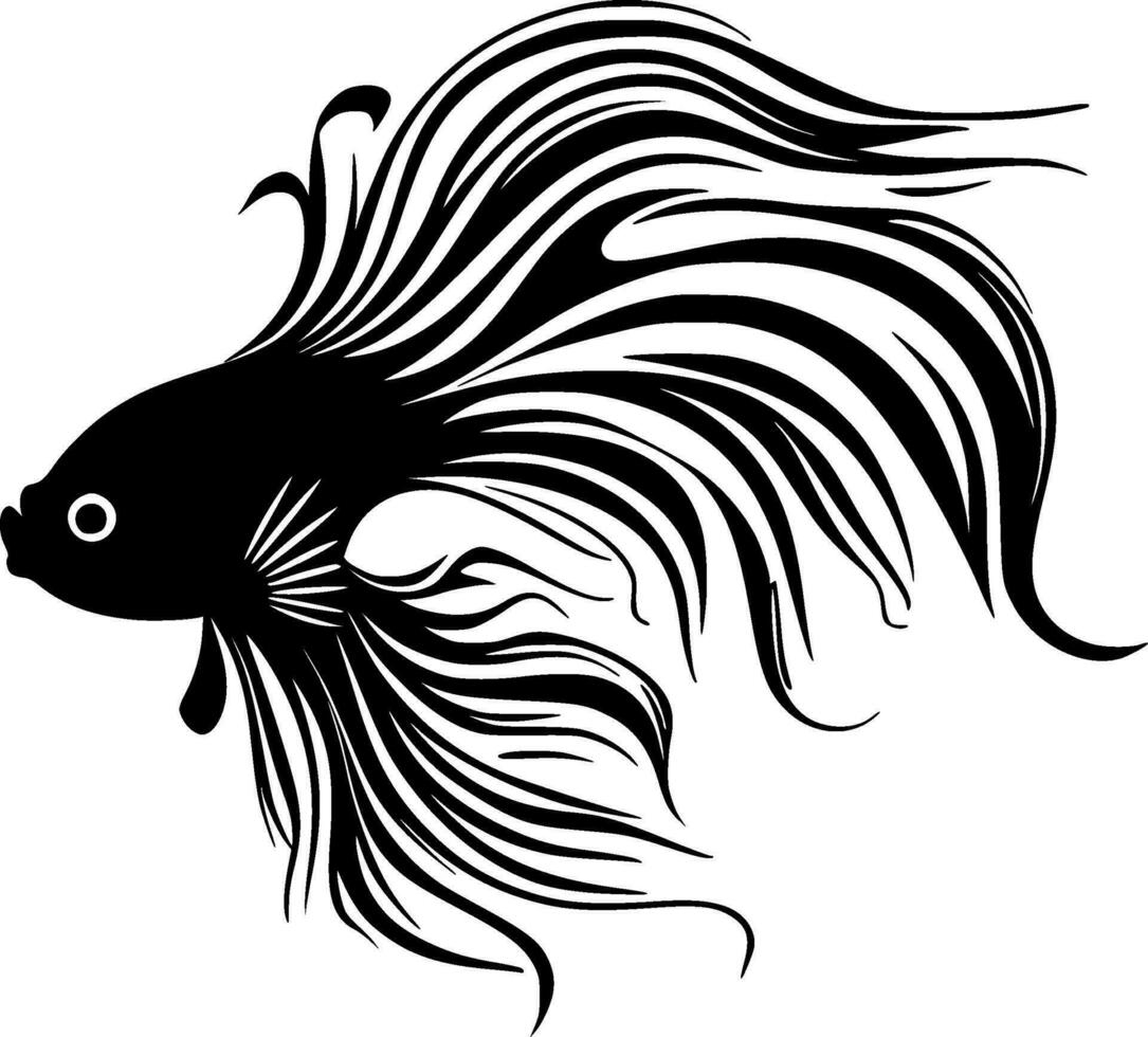 Betta Fish - High Quality Vector Logo - Vector illustration ideal for T-shirt graphic