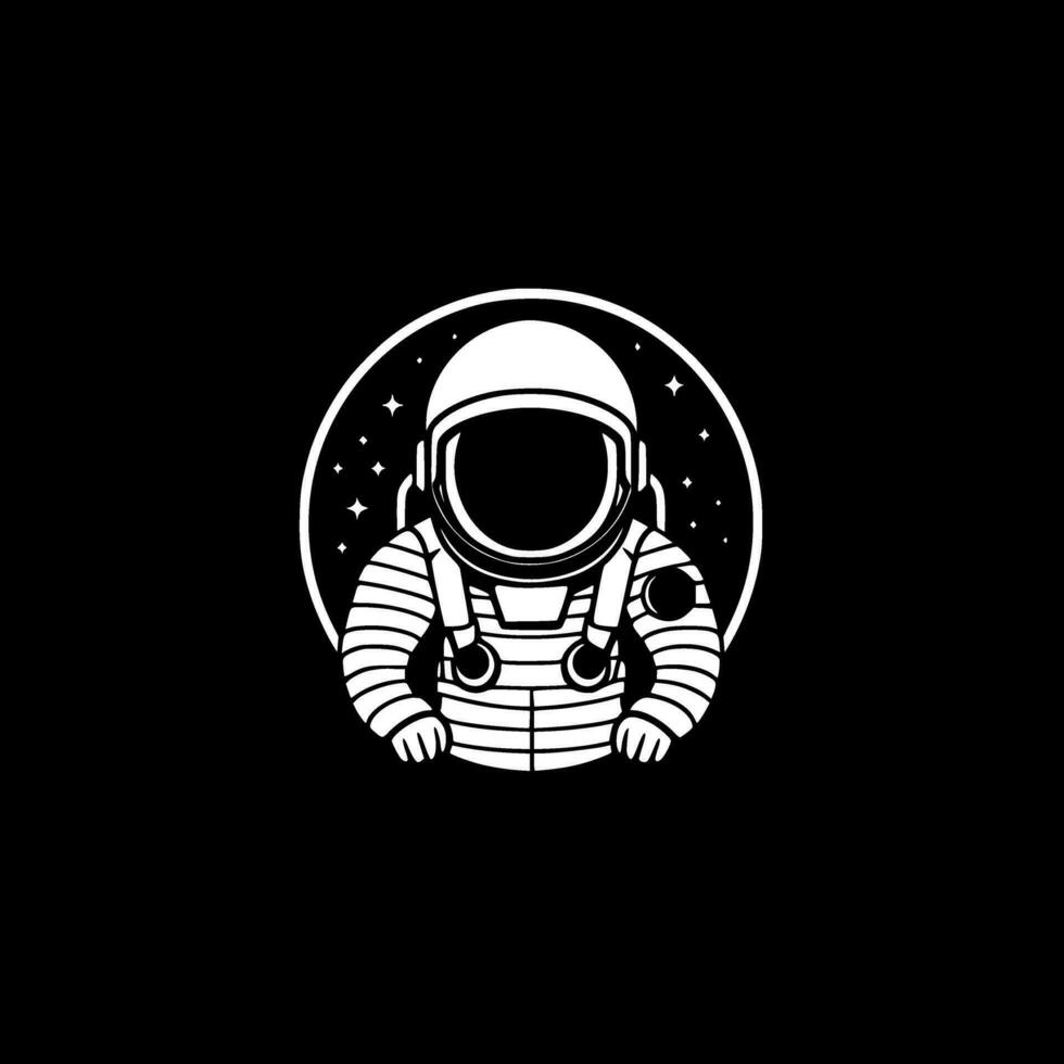 Astronaut, Minimalist and Simple Silhouette - Vector illustration