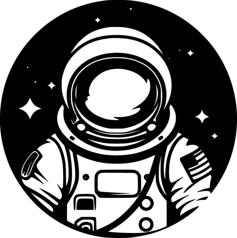 astronauta, minimalista y sencillo silueta - vector ilustración