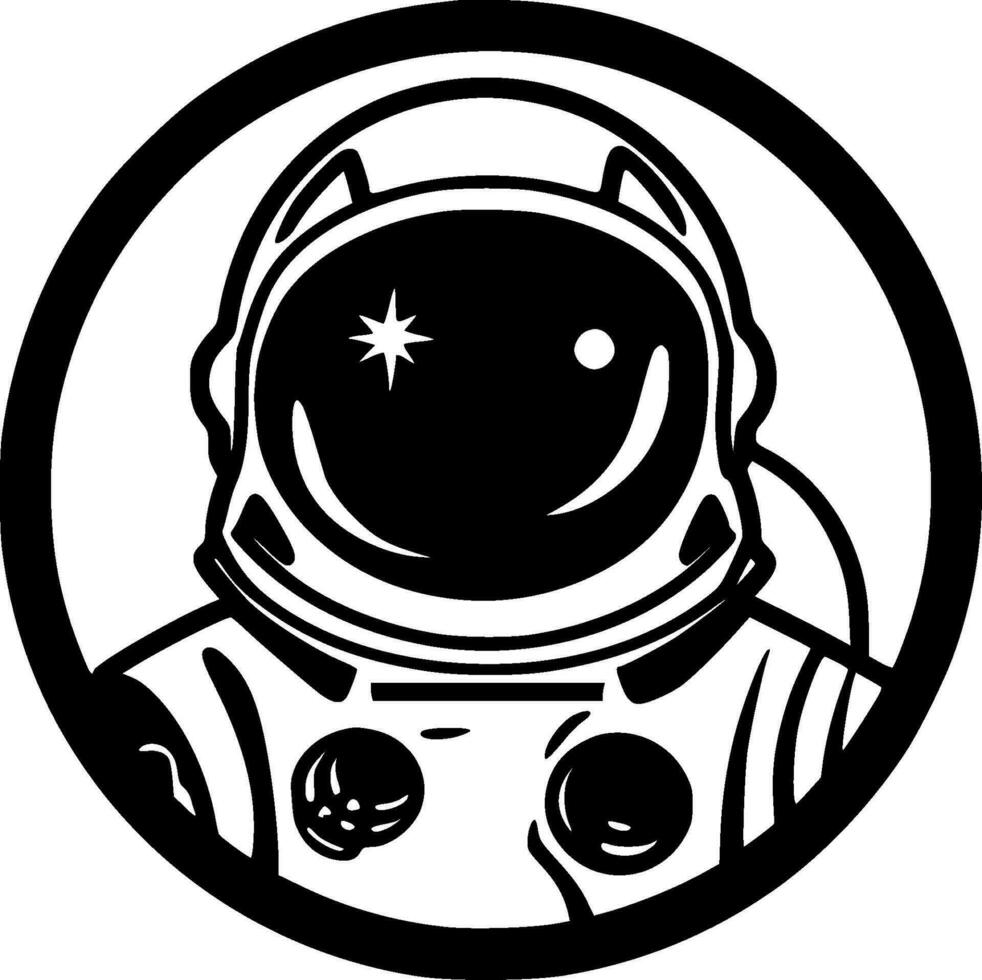 Astronaut, Minimalist and Simple Silhouette - Vector illustration