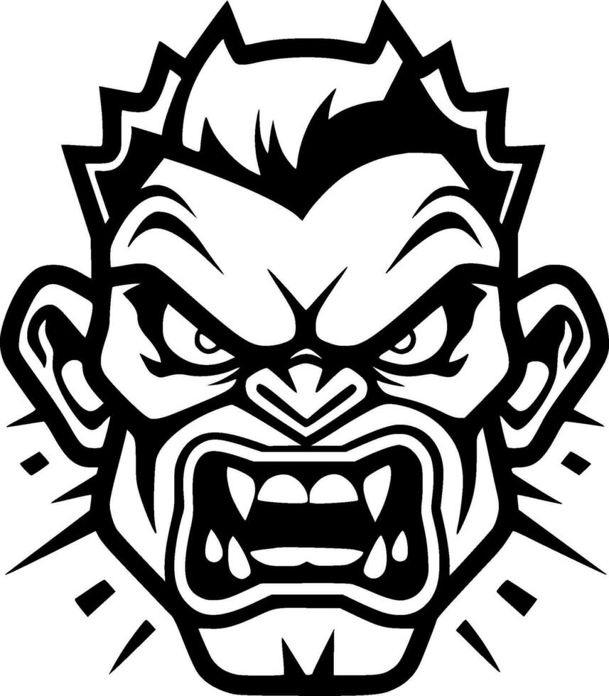 Zombie - Minimalist and Flat Logo - Vector illustration
