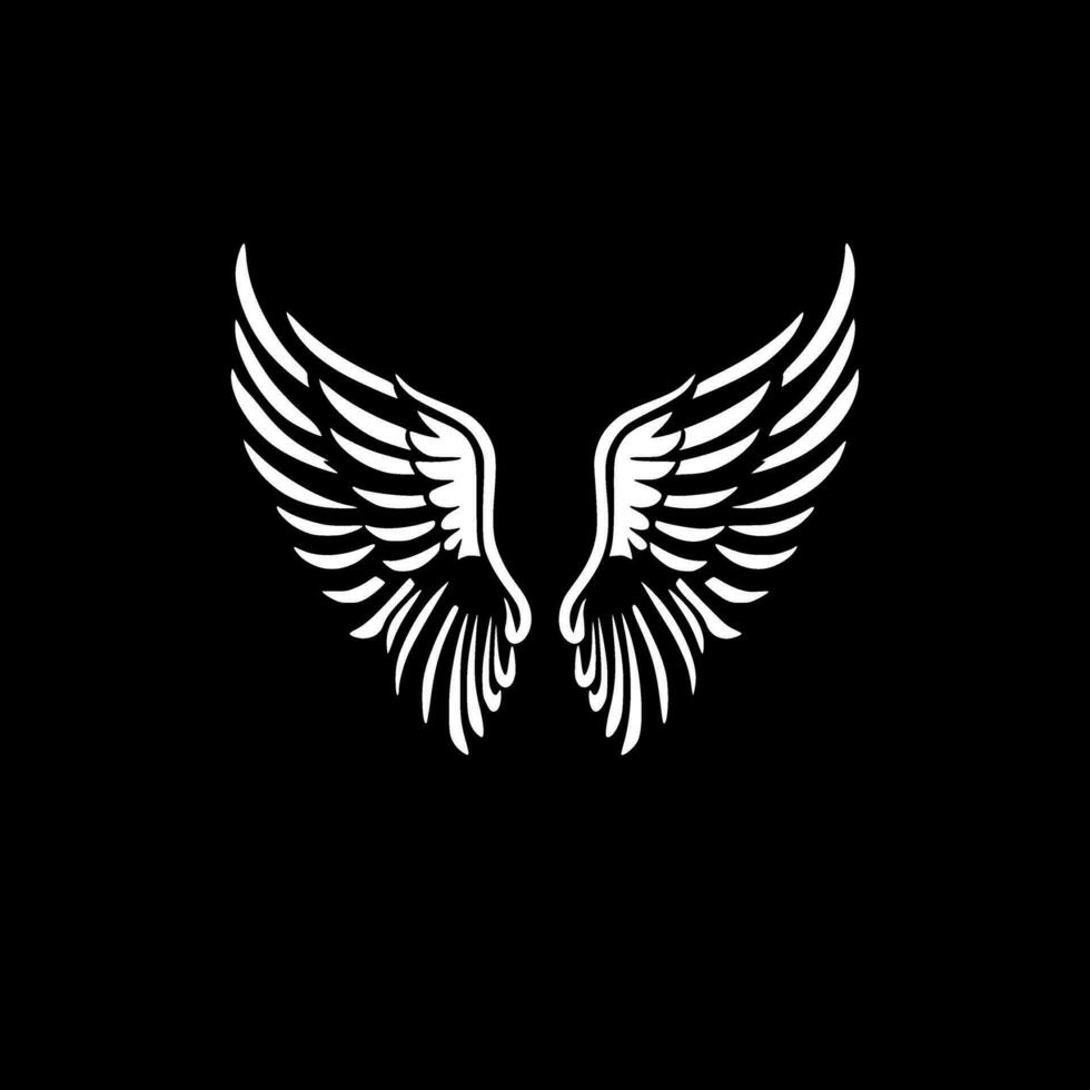 Angel Wings - Minimalist and Flat Logo - Vector illustration