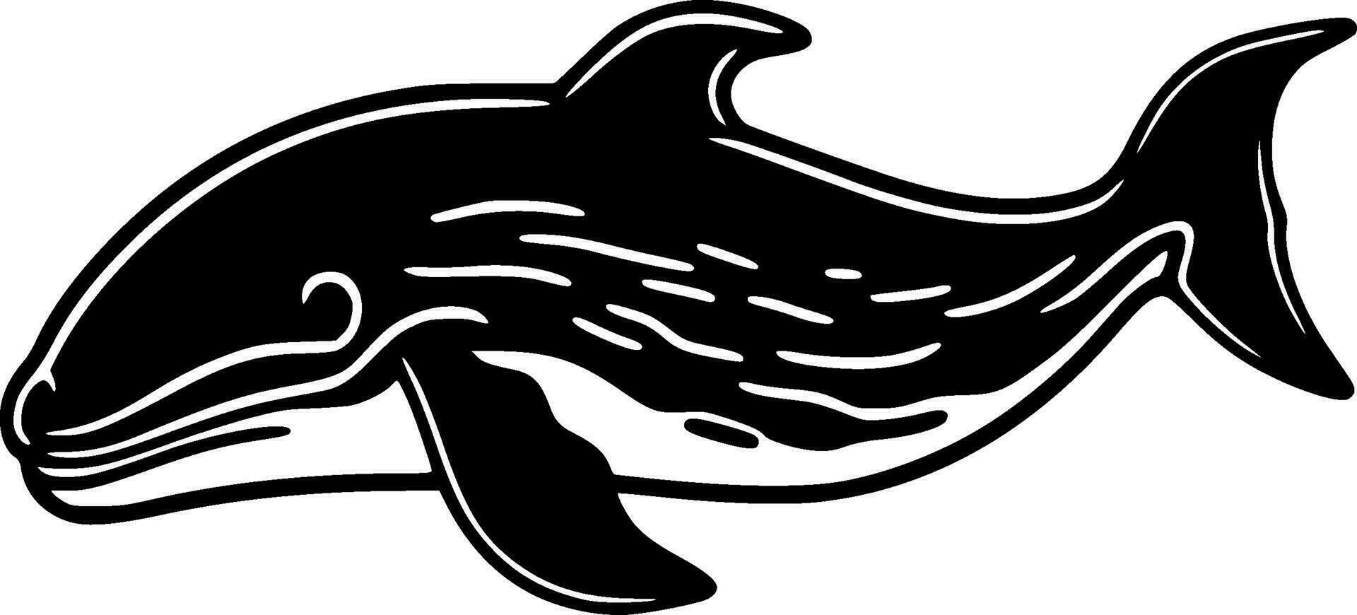 Whale - High Quality Vector Logo - Vector illustration ideal for T-shirt graphic