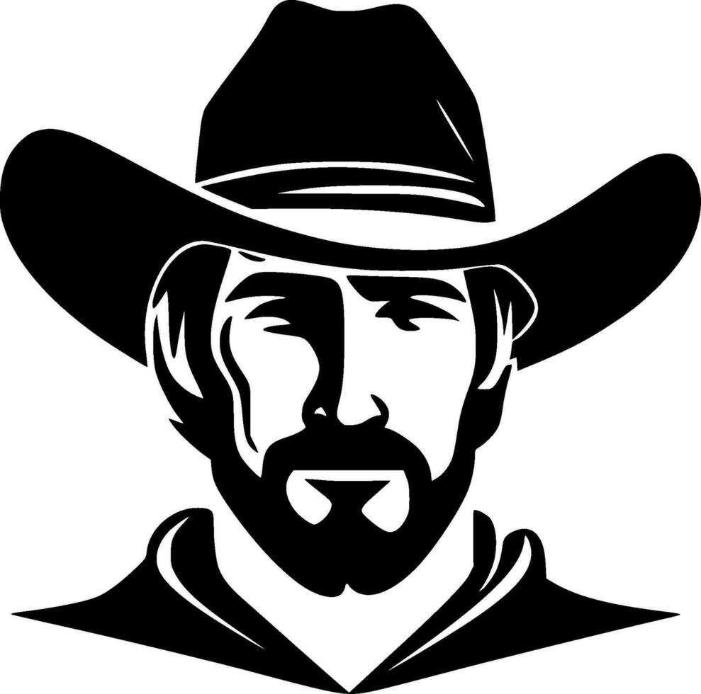 Western, Black and White Vector illustration