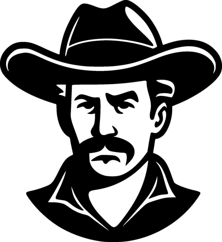 Western - Minimalist and Flat Logo - Vector illustration
