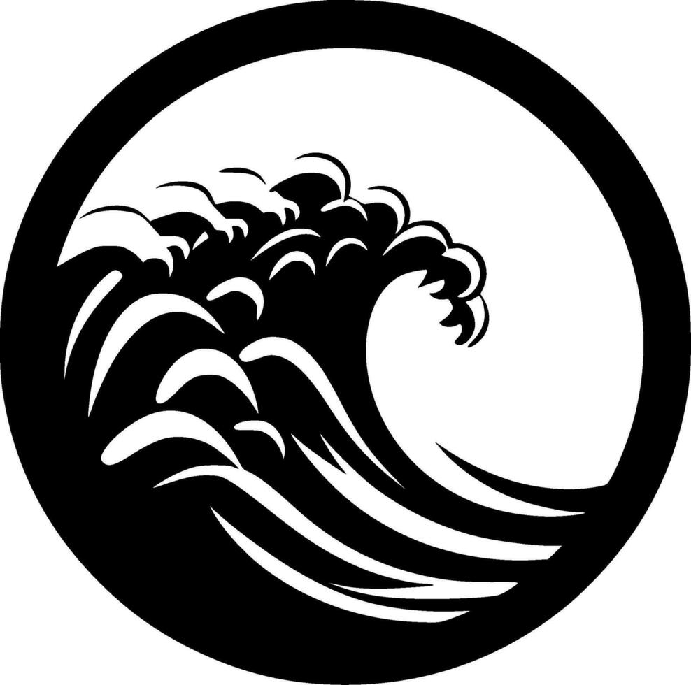 Wave - Minimalist and Flat Logo - Vector illustration