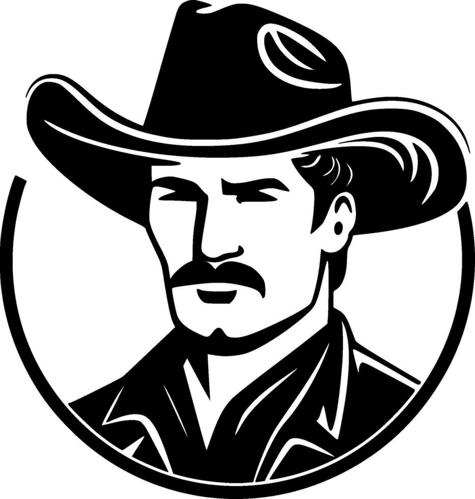 Western, Minimalist and Simple Silhouette - Vector illustration