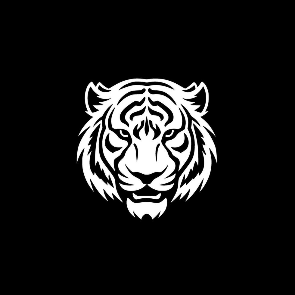 Tiger, Minimalist and Simple Silhouette - Vector illustration