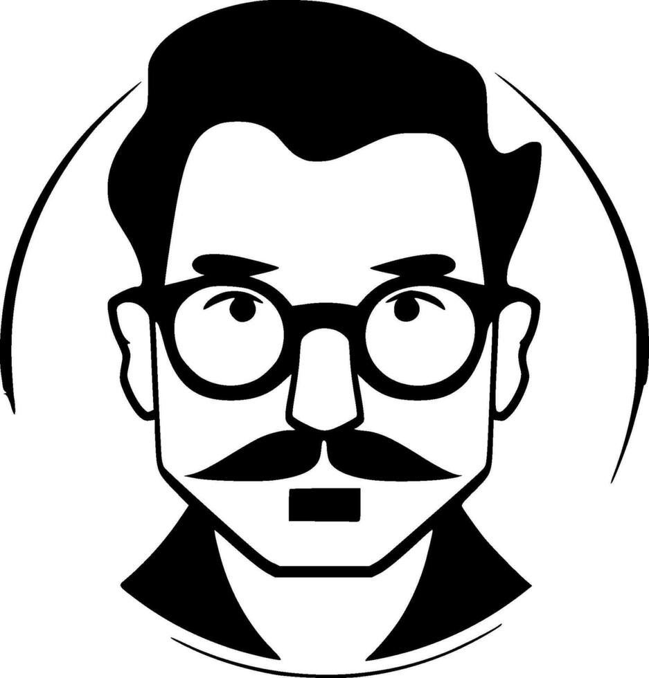 Teacher - Black and White Isolated Icon - Vector illustration
