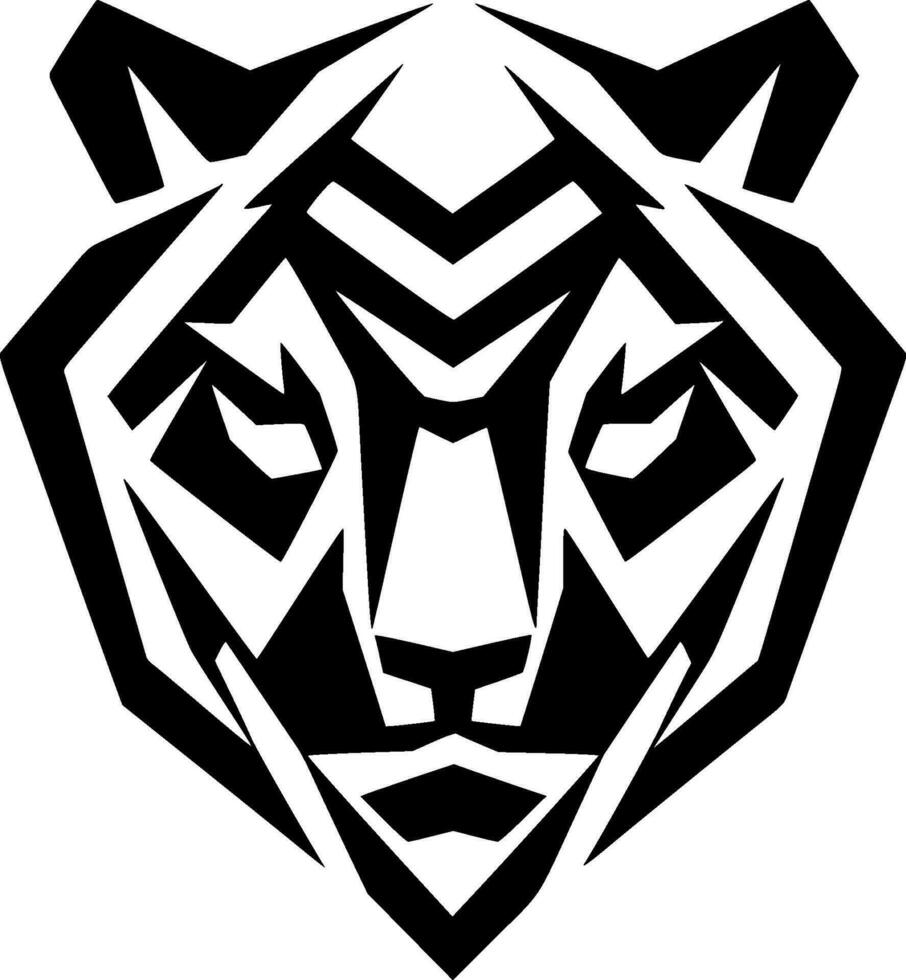 Tiger, Minimalist and Simple Silhouette - Vector illustration
