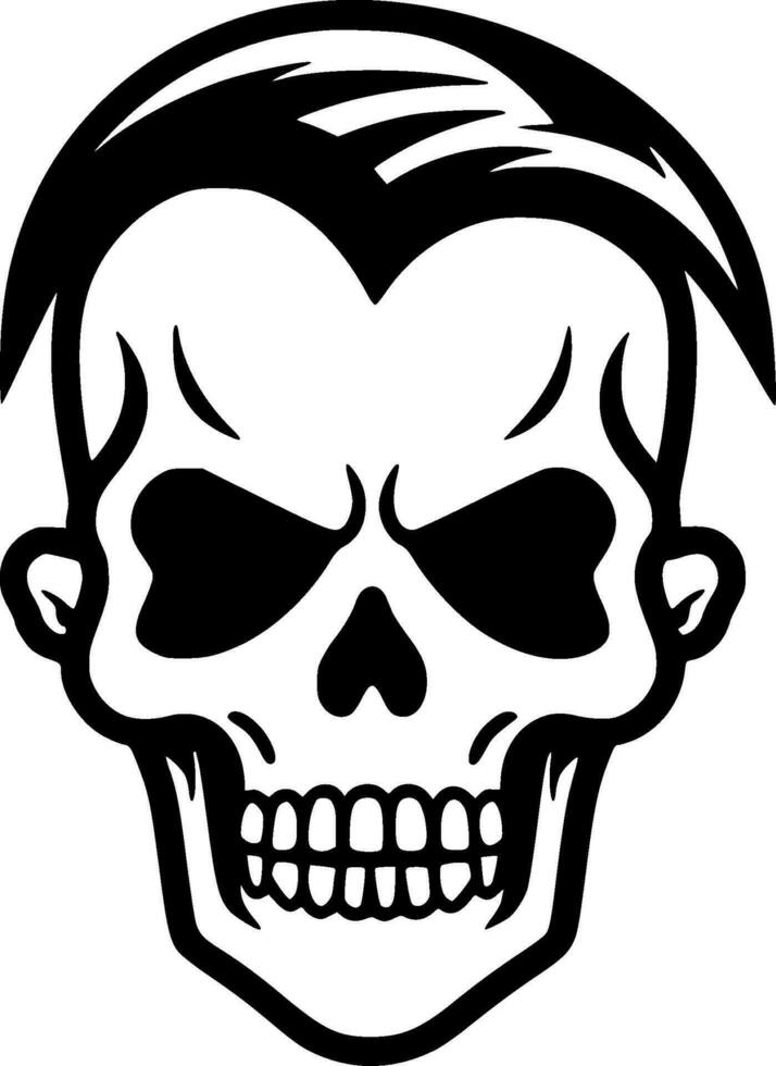 Skull, Minimalist and Simple Silhouette - Vector illustration