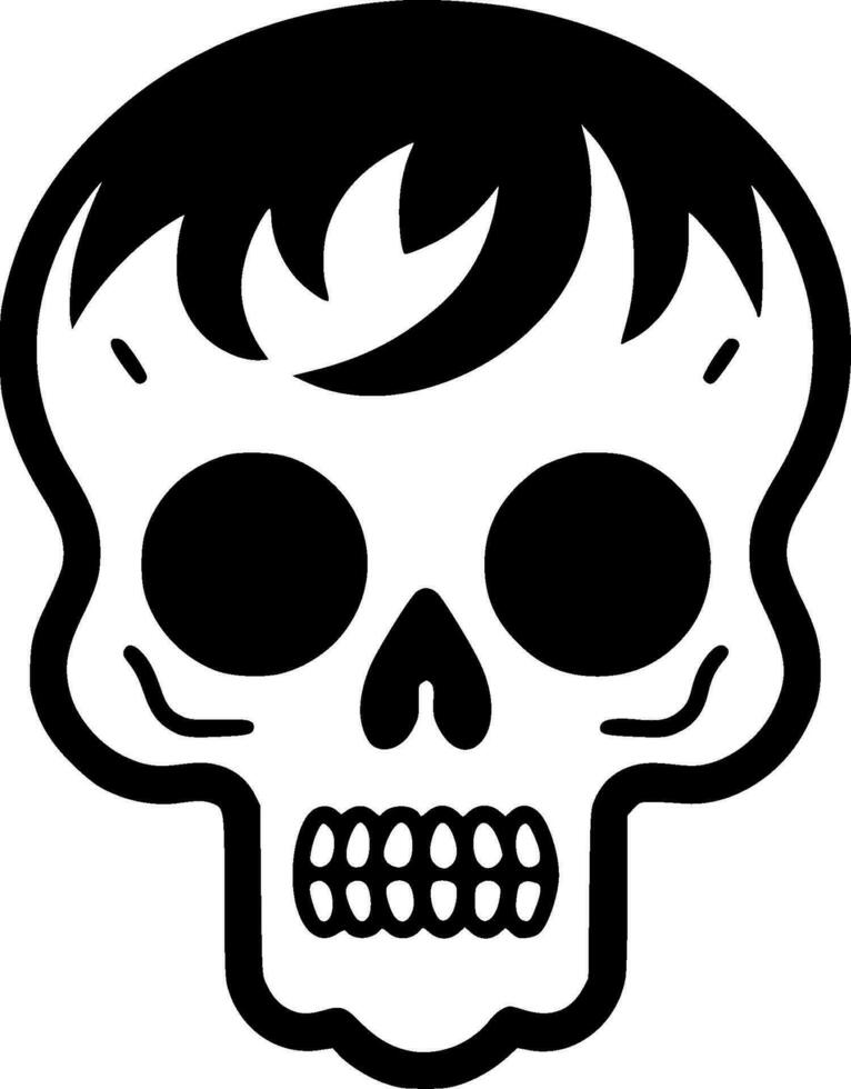 Skull - Minimalist and Flat Logo - Vector illustration