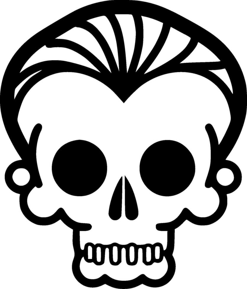 Skull - Minimalist and Flat Logo - Vector illustration