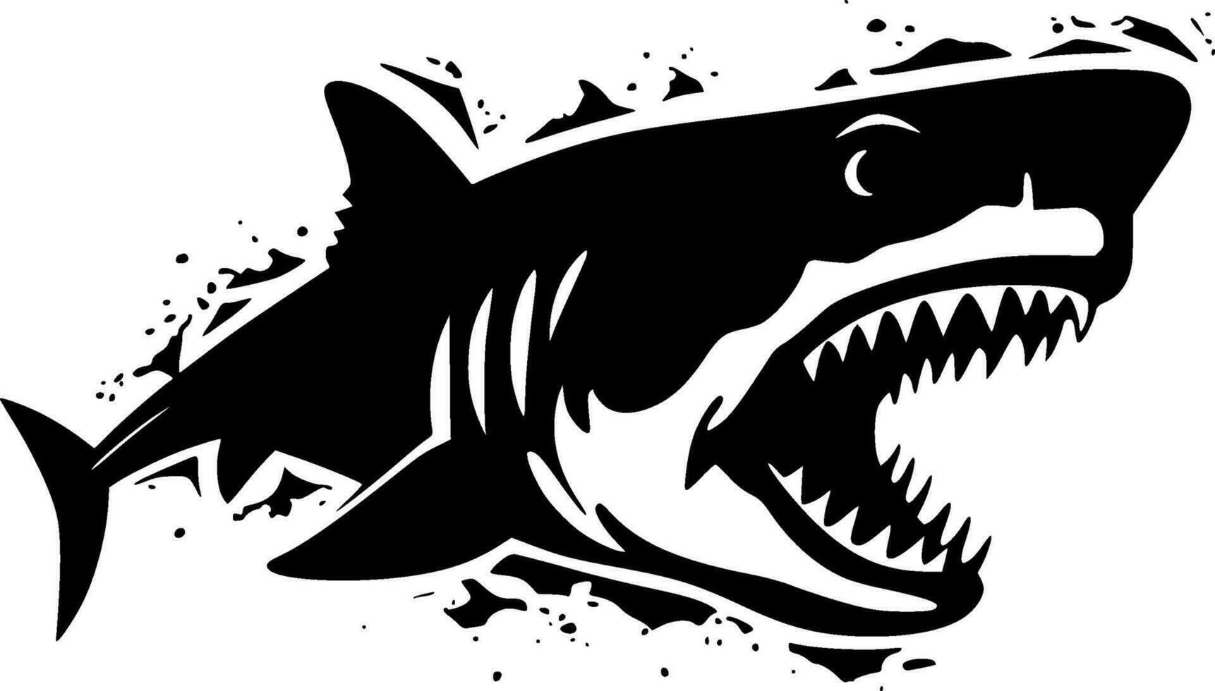 Shark - Minimalist and Flat Logo - Vector illustration