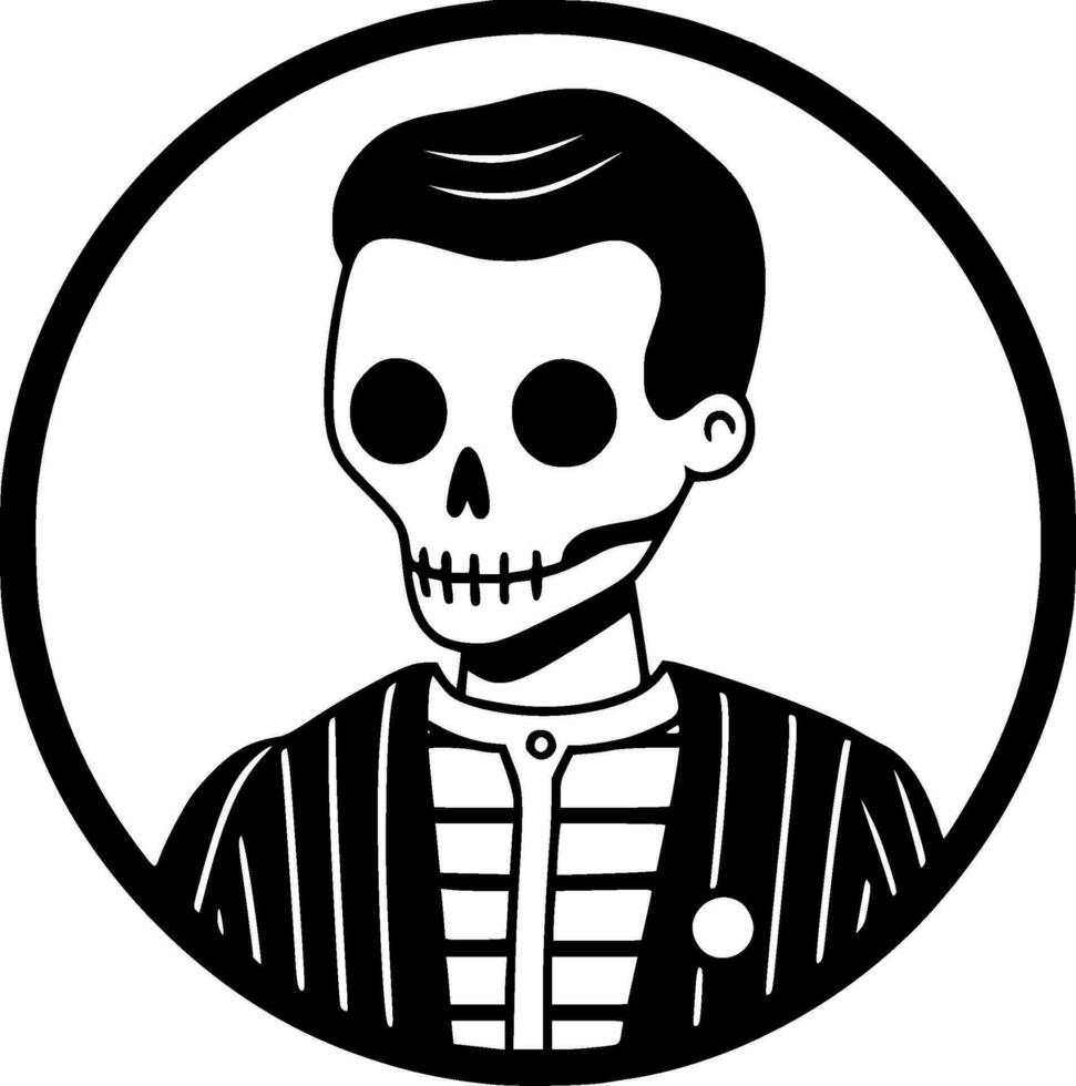 Skeleton - Minimalist and Flat Logo - Vector illustration