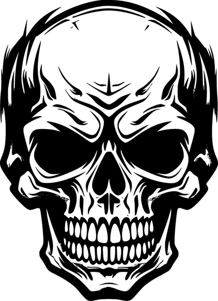 Skull, Minimalist and Simple Silhouette - Vector illustration