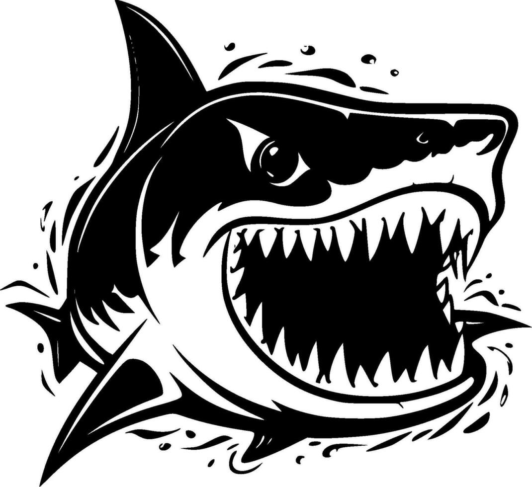 Shark - Minimalist and Flat Logo - Vector illustration
