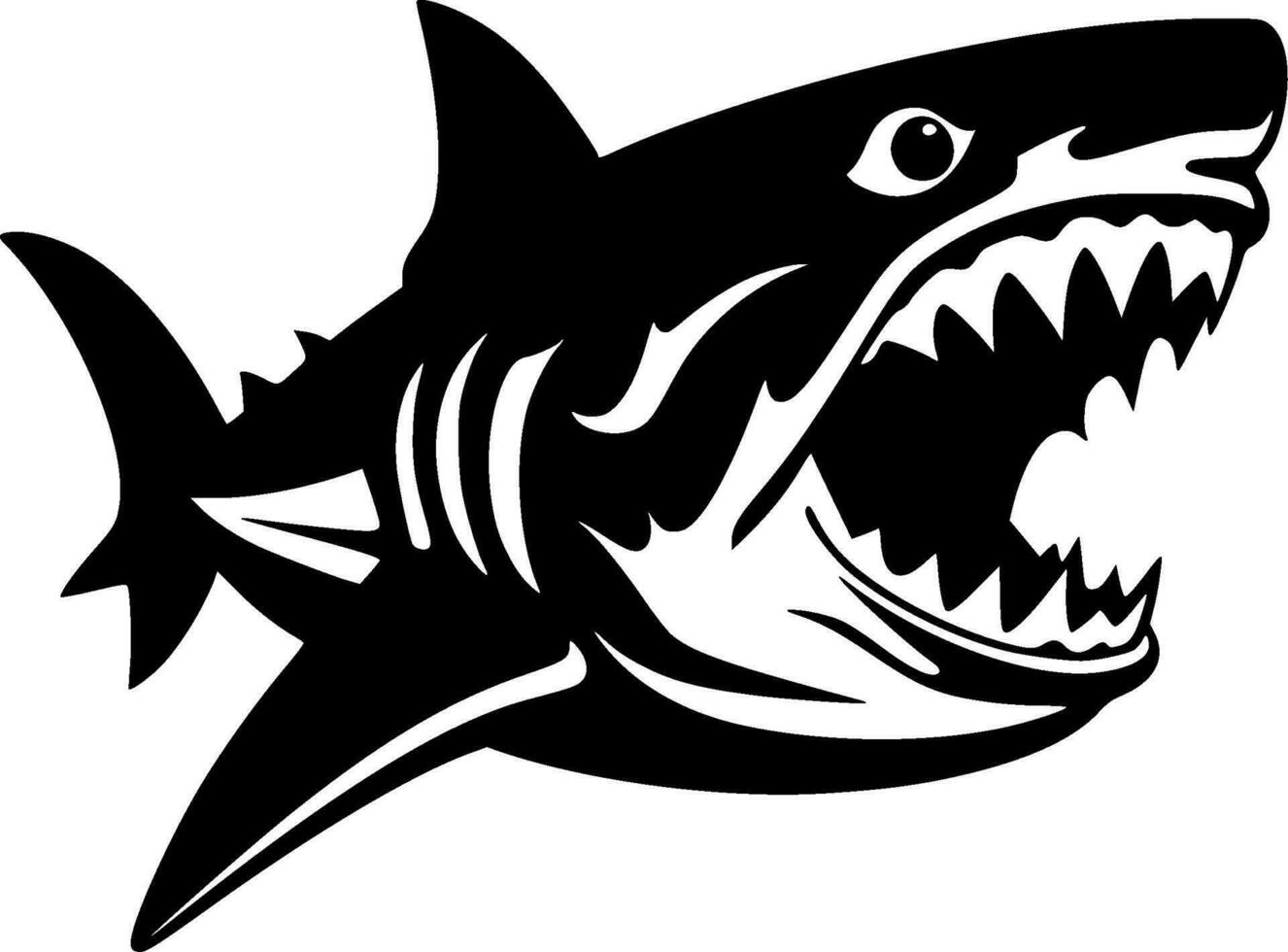 Shark - Minimalist and Flat Logo - Vector illustration