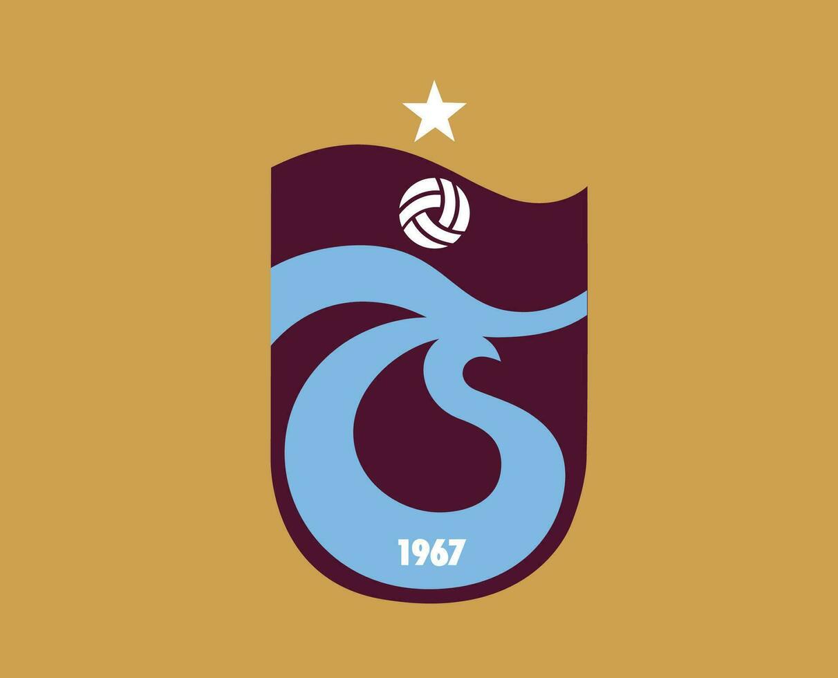 trabzonspor club logo símbolo Turquía liga fútbol americano resumen diseño vector ilustración con marrón antecedentes