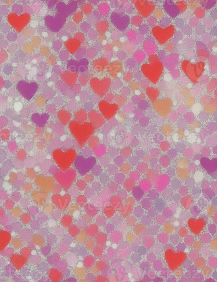 seamless pattern, love heart illustration photo