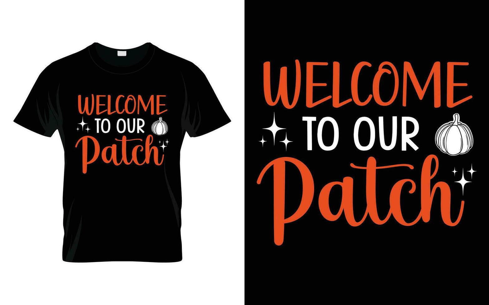 Bienvenido a nuestra parche contento acción de gracias otoño temporada camiseta vector