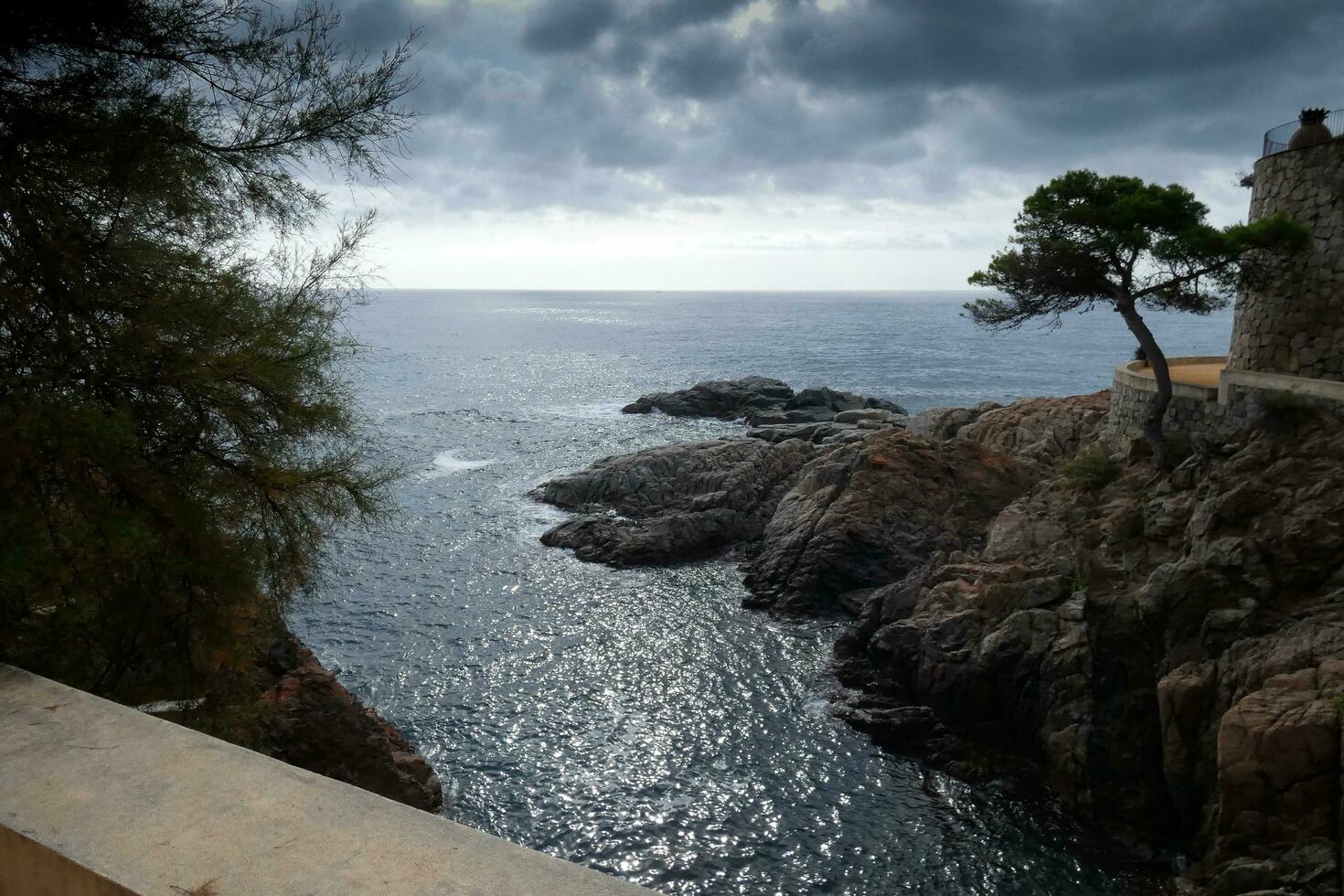 Costa brava and coastal path along the rugged coastline of northern catalonia, Spain photo