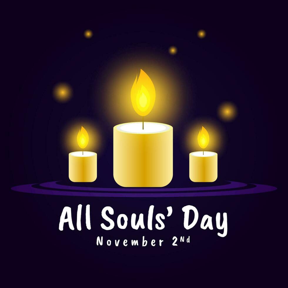 All Souls Day is celebrated every year on November 2. Vector illustration