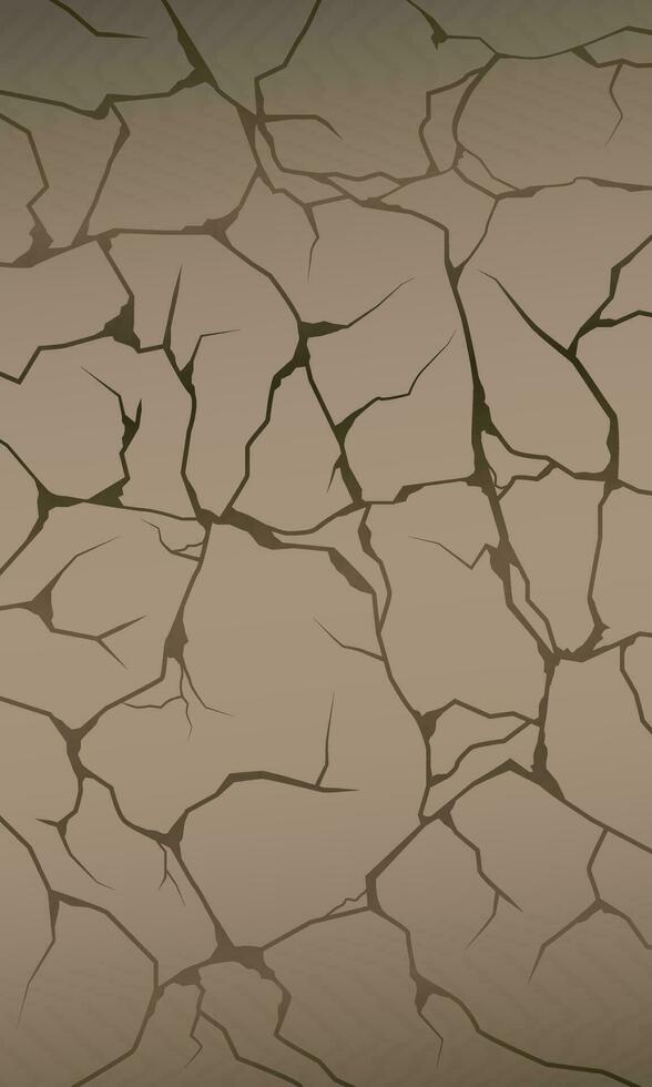 Cracked ground surface wallpaper. Vector illustration