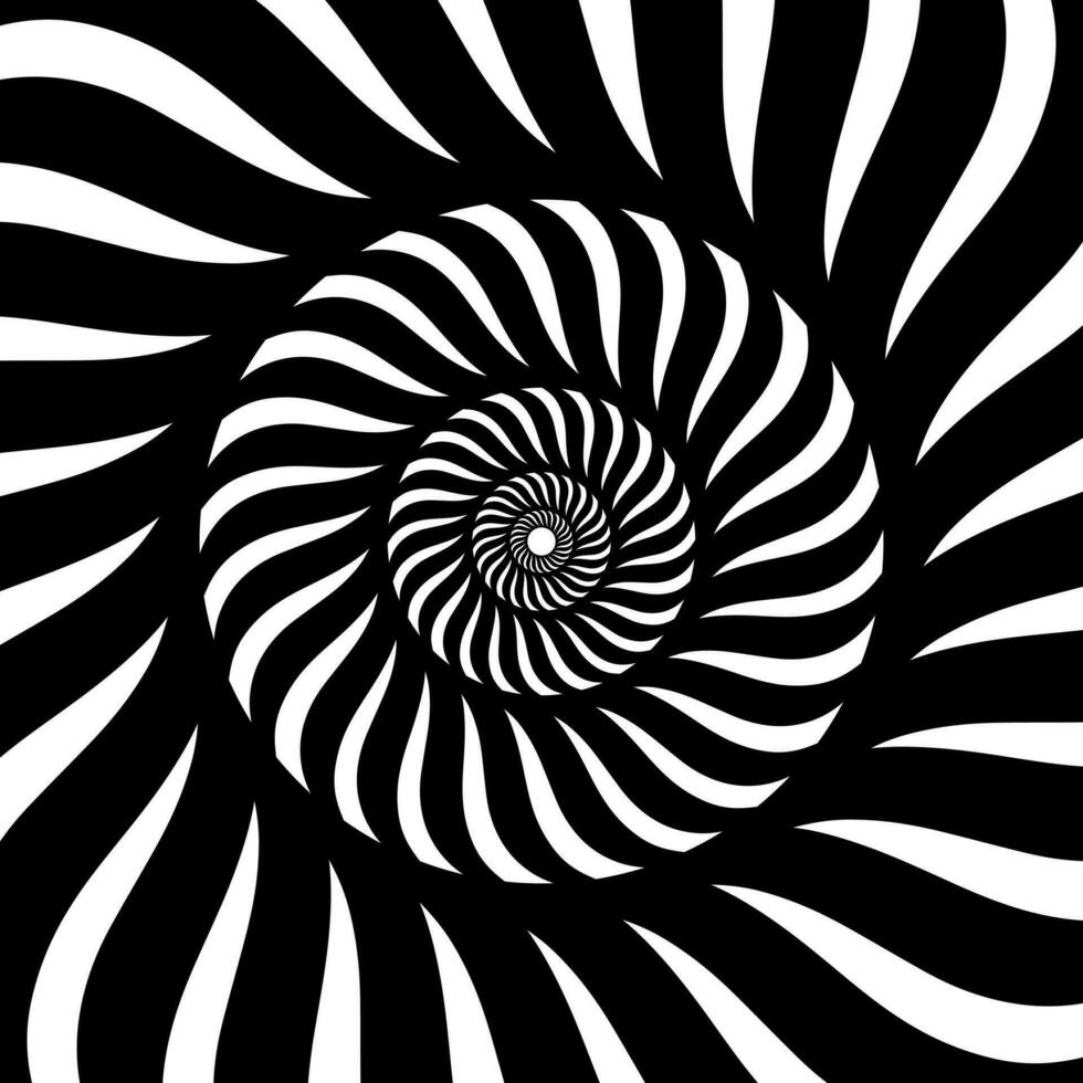 Optical Illusion Spiral Background. Vector Illustration