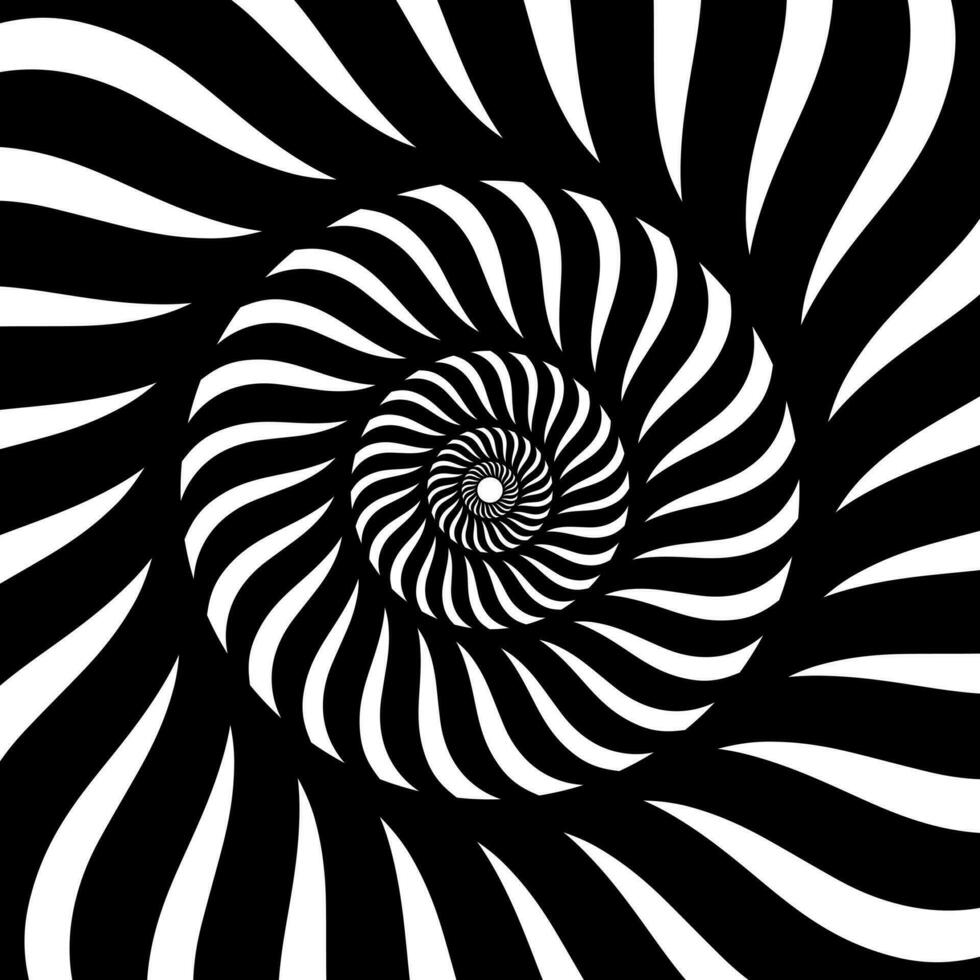 óptico espejismo espiral antecedentes. vector ilustración