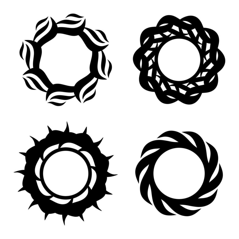 colección de resumen símbolo de circular forma vector