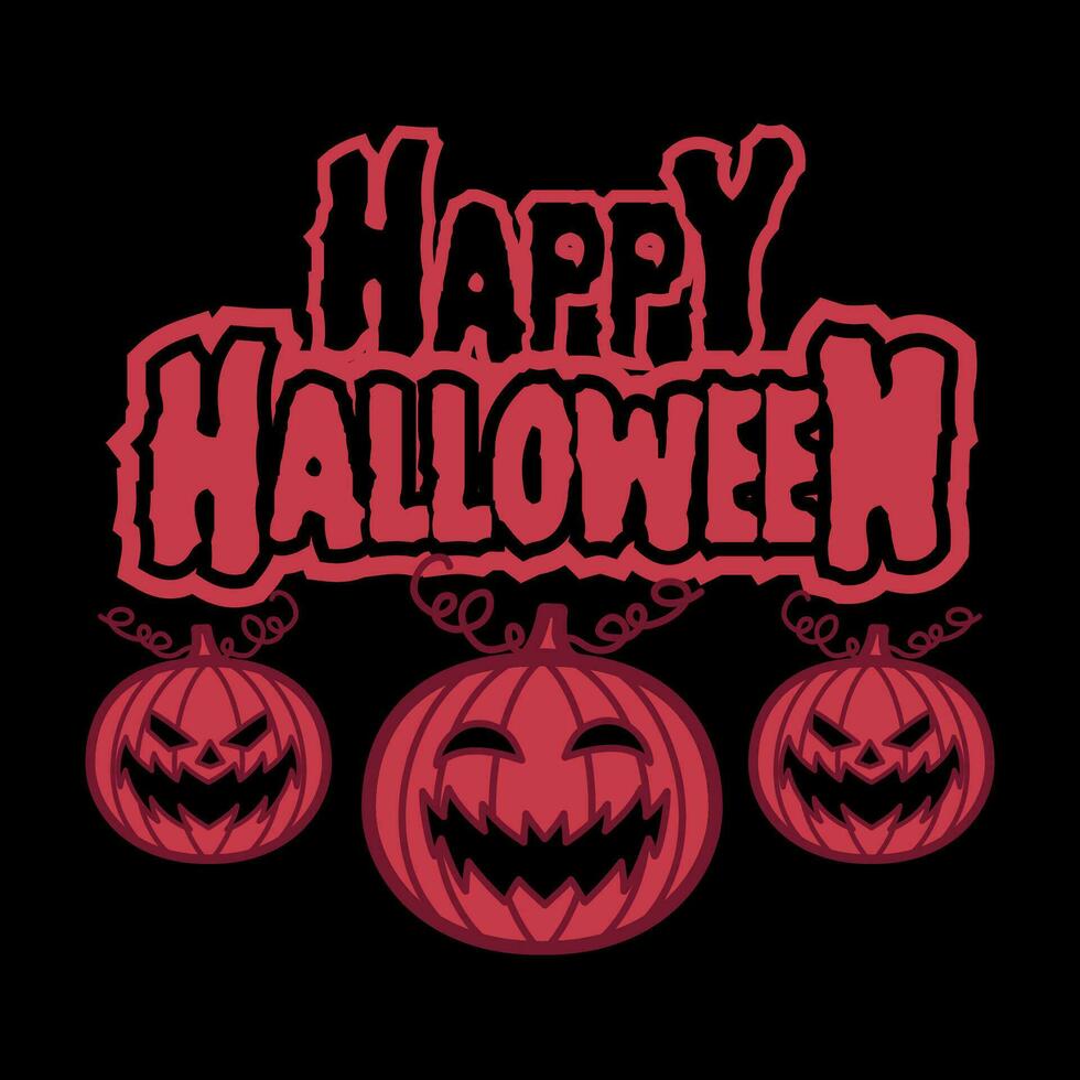 Happy Halloween Greeting Card Design vector