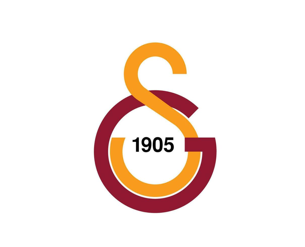 Galatasaray logo club símbolo Turquía liga fútbol americano resumen diseño vector ilustración