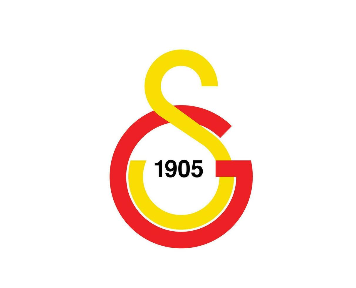 Galatasaray símbolo club logo Turquía liga fútbol americano resumen diseño vector ilustración